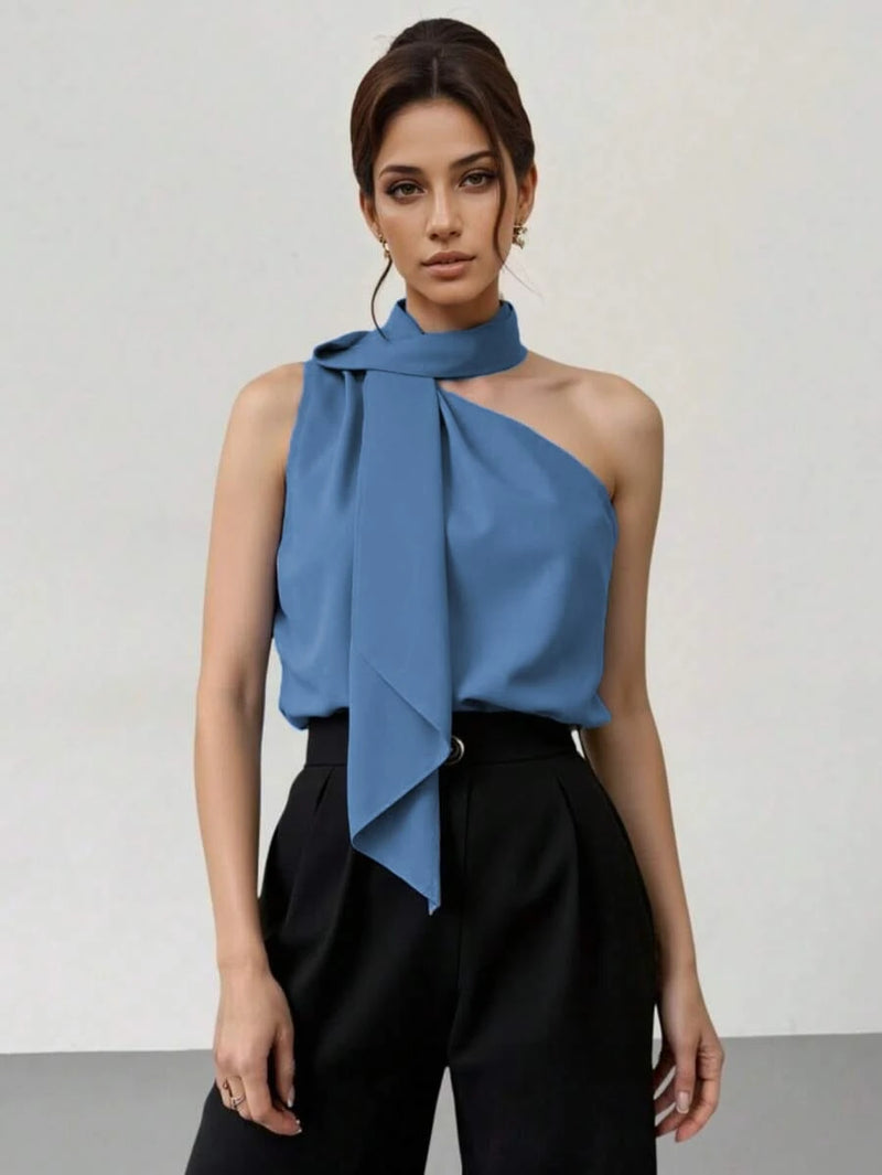 Regata Elegante Feminina de Um Ombro Só