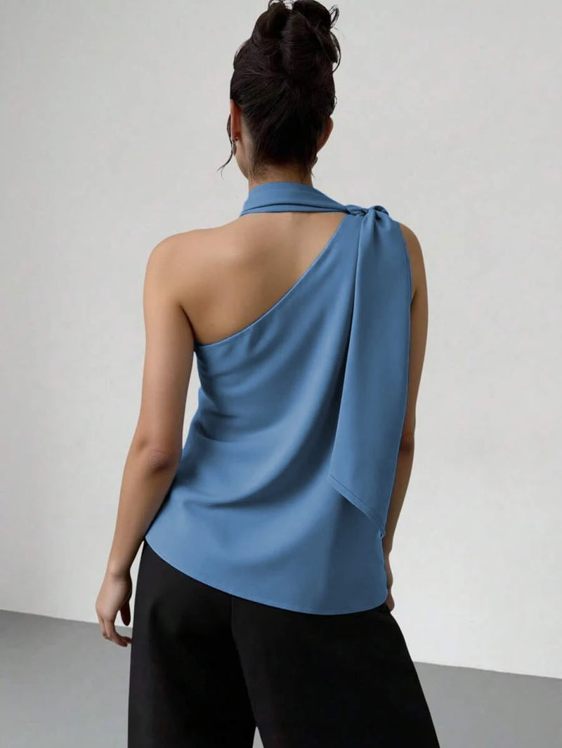 Regata Elegante Feminina de Um Ombro Só