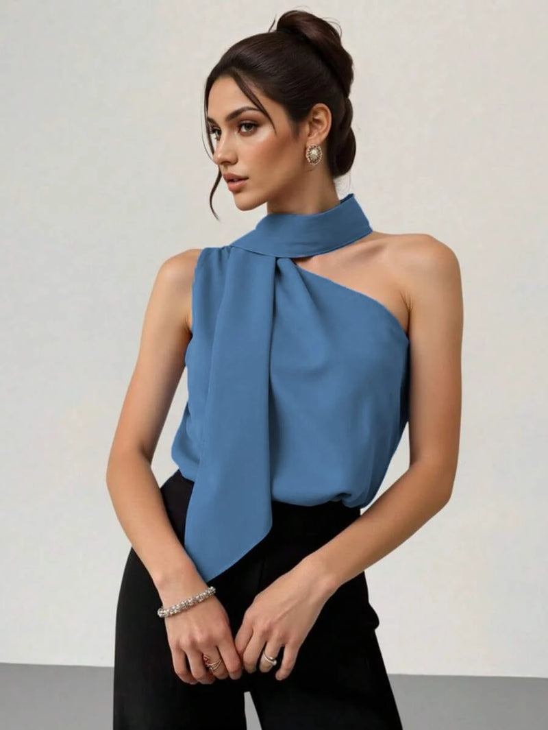 Regata Elegante Feminina de Um Ombro Só