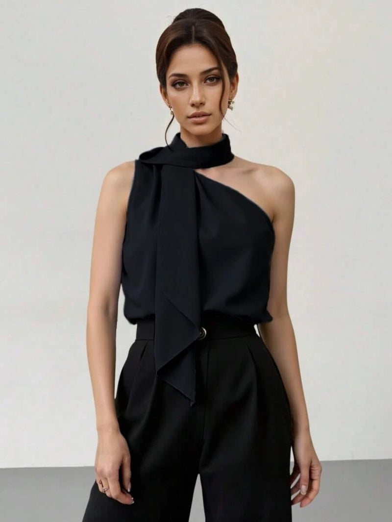 Regata Elegante Feminina de Um Ombro Só