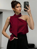 Regata Elegante Feminina de Um Ombro Só