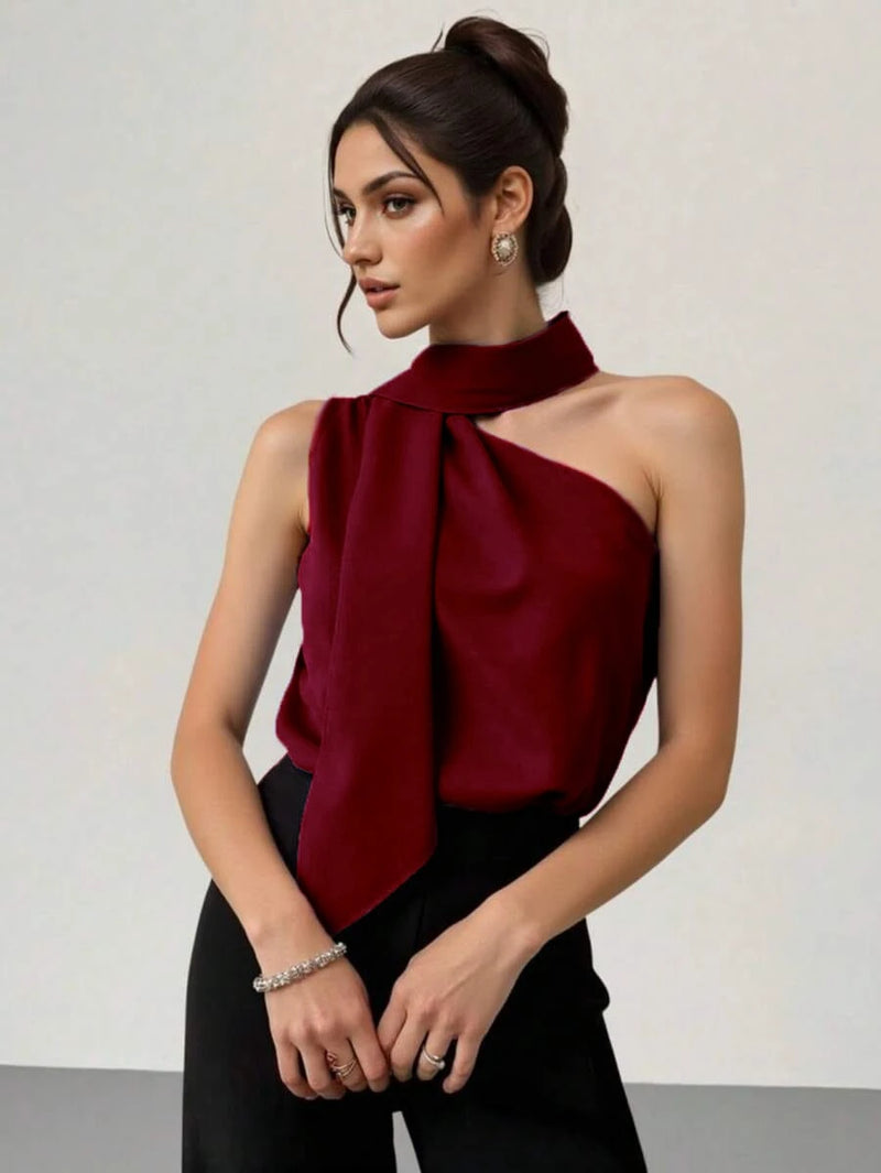 Regata Elegante Feminina de Um Ombro Só