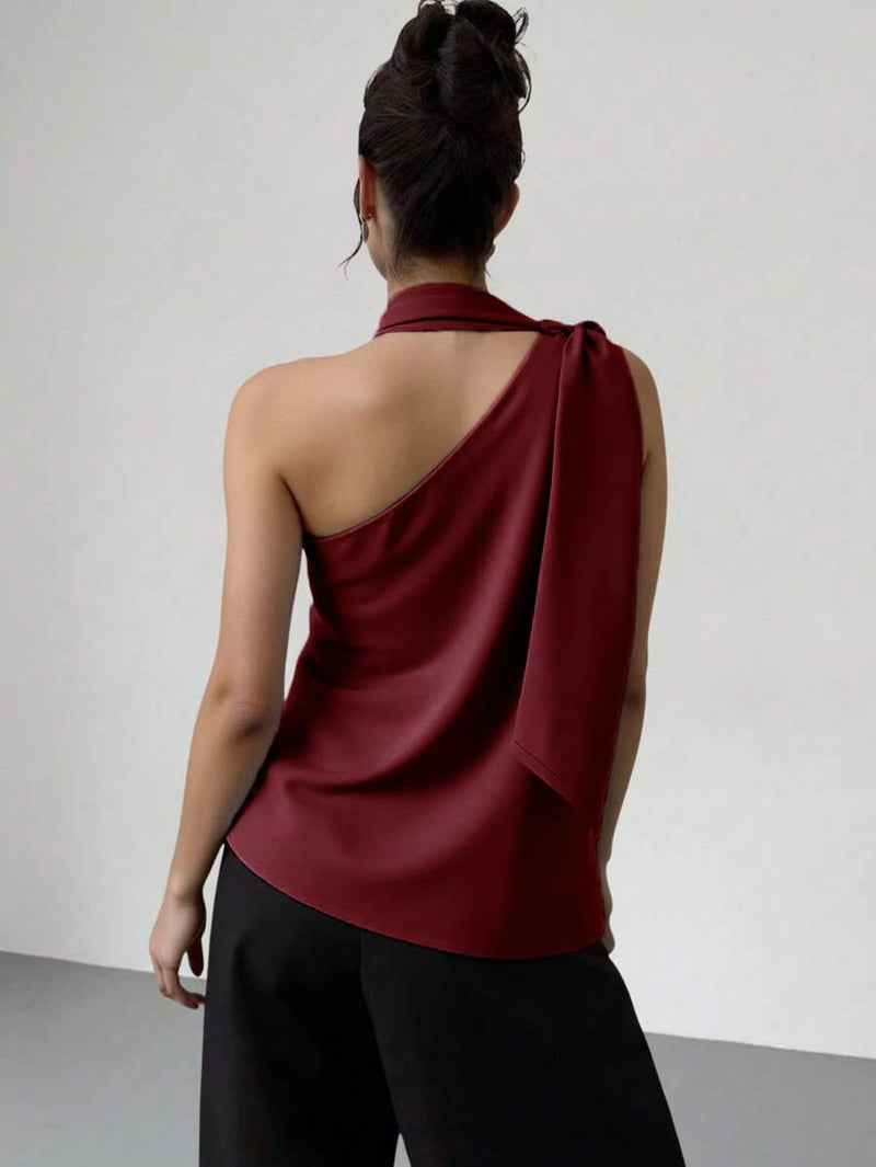 Regata Elegante Feminina de Um Ombro Só