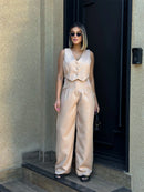 Conjunto Feminino De Colete Com CalçaAlfaiataria