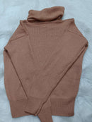 Blusa feminina de lã tricot gola alta