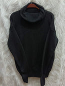 Blusa feminina de lã tricot gola alta