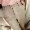 Calça de lã feminina cintura alta casual - Bruna