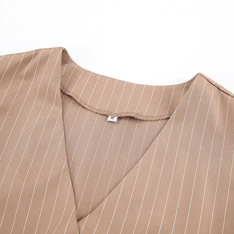 Conjunto feminino listrado casual - Gabriella