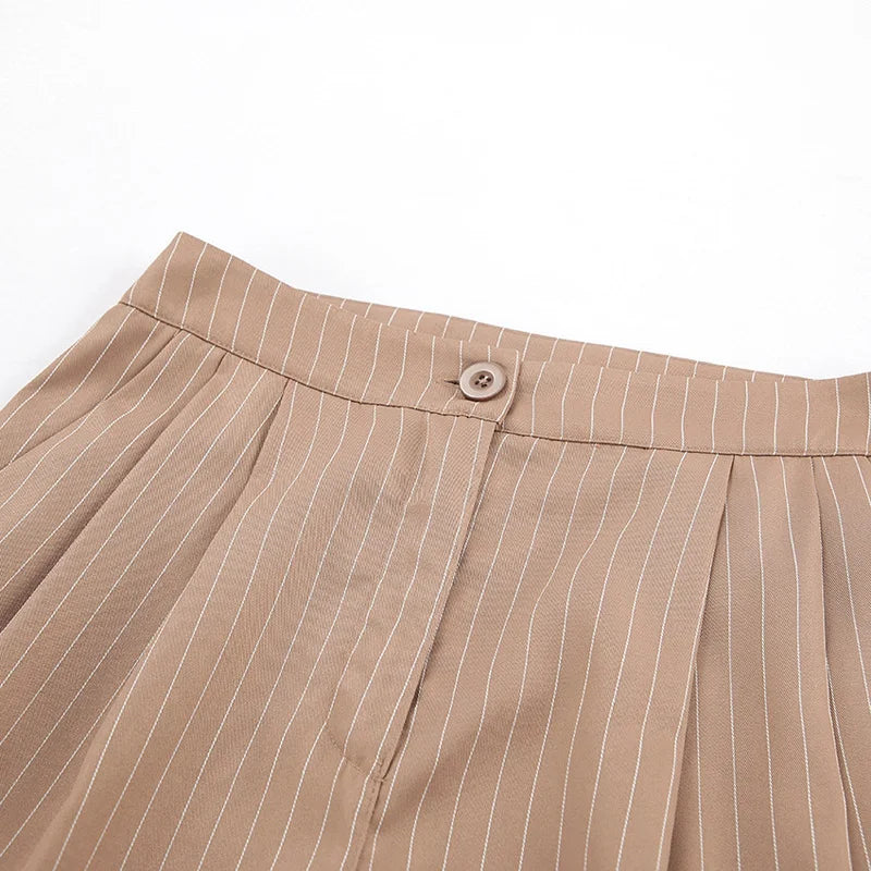Conjunto feminino listrado casual - Gabriella