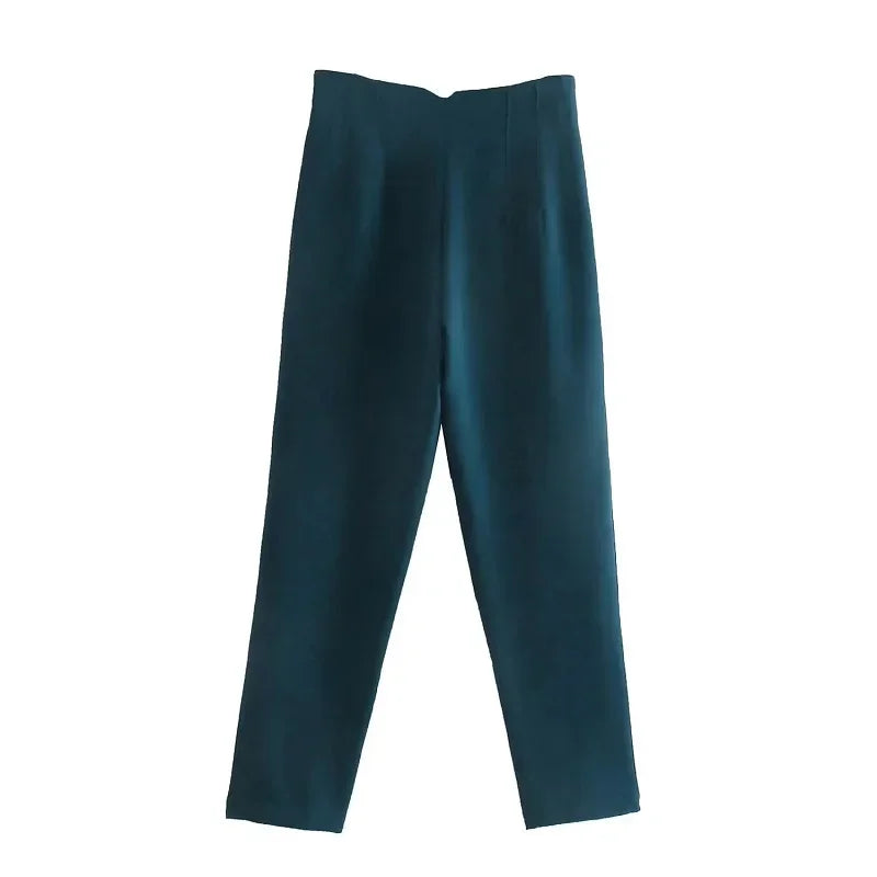 Calça feminina casual cintura alta