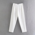Calça feminina casual cintura alta