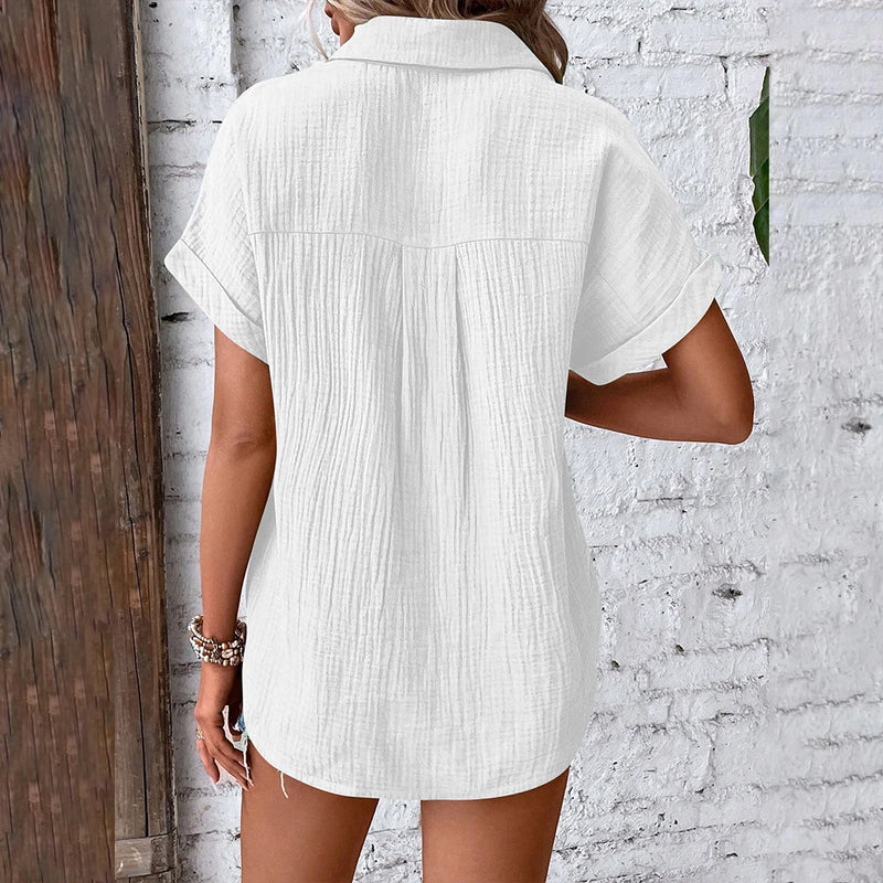 Camisa feminina Casual verão manga curta