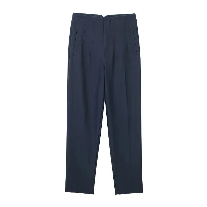 Calça feminina casual cintura alta