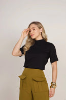 Camiseta Casual de Gola Alta - Mari