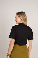 Camiseta Casual de Gola Alta - Mari