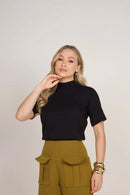 Camiseta Casual de Gola Alta - Mari